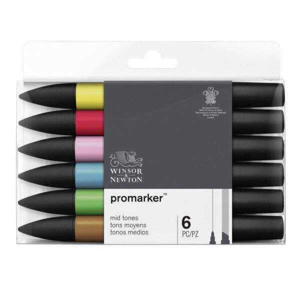 ProMarker Winsor&Newton 2-str. Zestaw 6kol.M.Tones