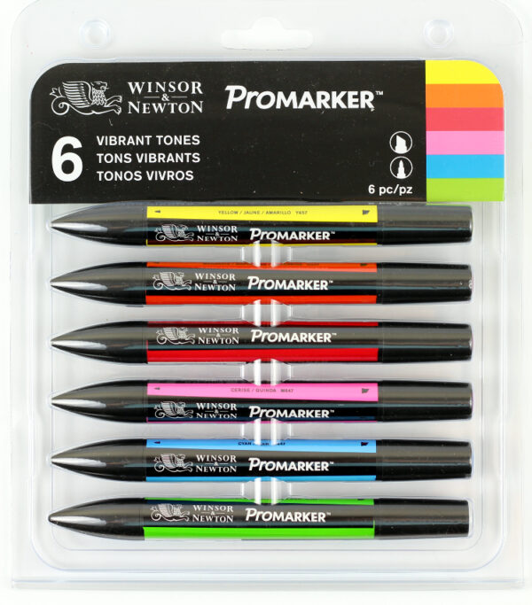 ProMarker Winsor&Newton 2-str.Zestaw 6kol. Vibrant