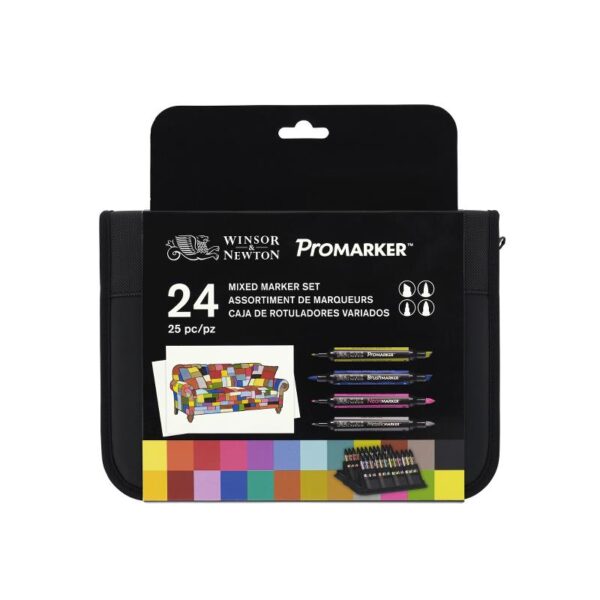 ProMarker Winsor&Newton Zestaw Etui 24kol. Mixed