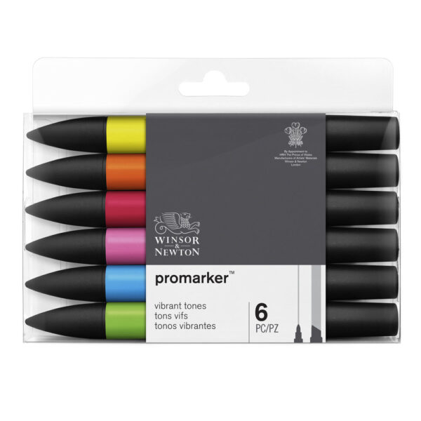 Promarker Winsor&Newton kpl.6kol. Vibrant Tones