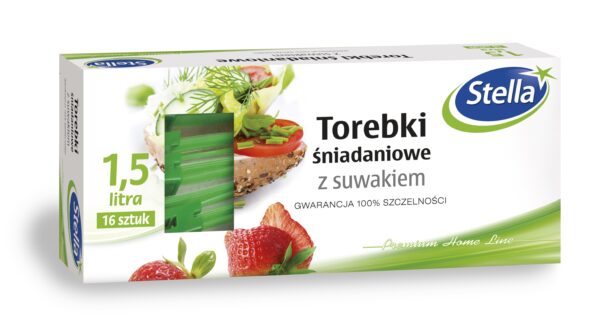 S Stella torebki śniadaniowe Suwak 1,5l 16szt.