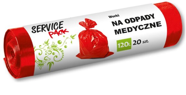 Service Pack Worki na odpady medyczne LDPE 120l/20