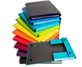 Teczka Barbara skrzydłowa 3cm na rzep Zielona