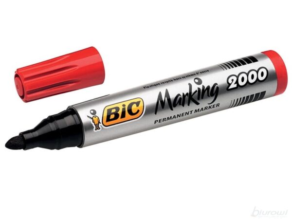 Bic marker permanentny czerwony okrągły