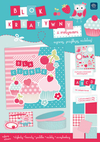 Blok kreatywny A4 Interdruk z naklejkami Pastel