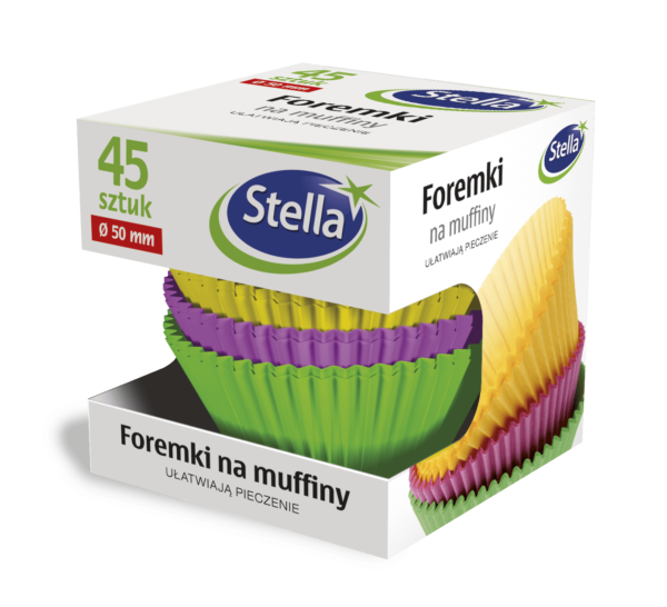 C Stella foremki na muffiny 45szt. Kolor