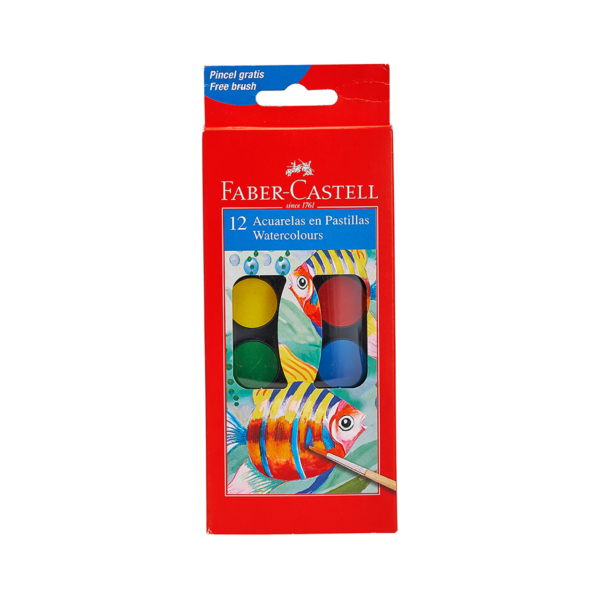 Faber-Castell Farby akwarelowe 12kol. małe 125011