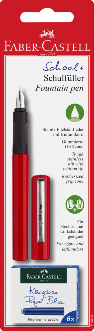 Faber-Castell Pióro wieczne szkolne czerwone