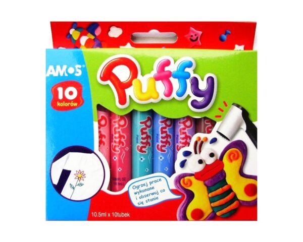 Farby Amos Puffy do tkanin 10,5ml 10kol. PUP10P10