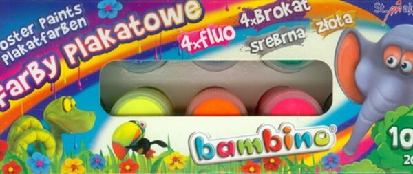 Farby plakatowe Bambino 10kol 20ml