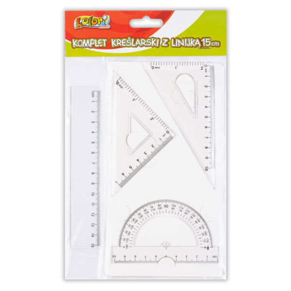 Komplet geometryczny Penmate Kolori 15cm