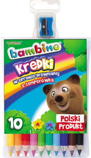 Majewski Kredki Bambino 10kol. w drewnie