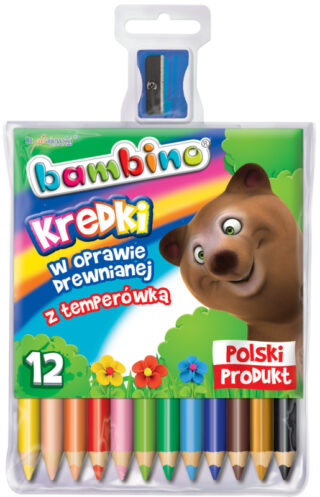 Majewski Kredki Bambino 12kol. w drewnie