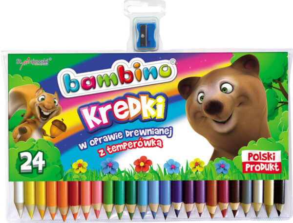 Majewski Kredki Bambino 24kol. w drewnie