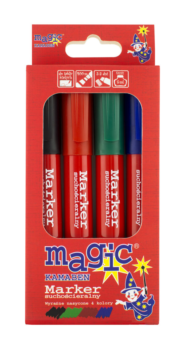 Marker suchościeralny Magic Kamaben kpl. 4kol.