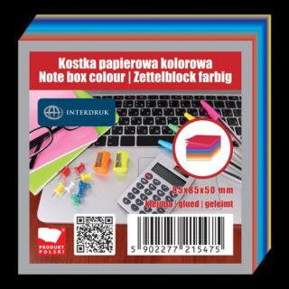 Notes kostka 8,5×8,5×50 Interdruk kolor MM