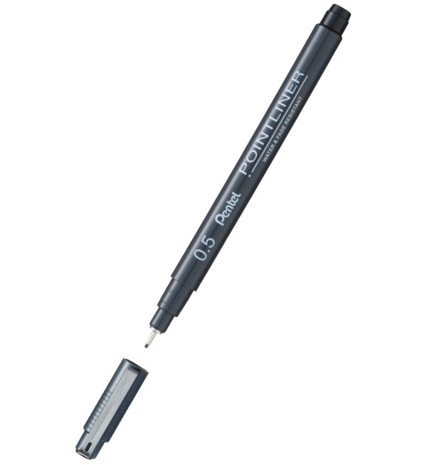 Pentel Cienkopis Pointliner 0,5mm A Czarny