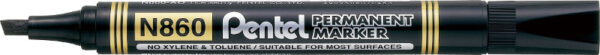 Pentel Marker permanentny ścięty N860 Czarny