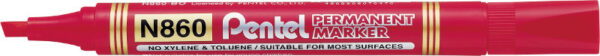 Pentel Marker permanentny ścięty N860 Czerwony