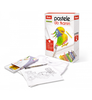 Pentel Pastele do tkanin zestaw PTS15+NM10+Koszul.