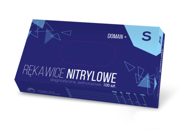 Rękawice Nitryle op.100szt. „S” nitryLOVE BLUE