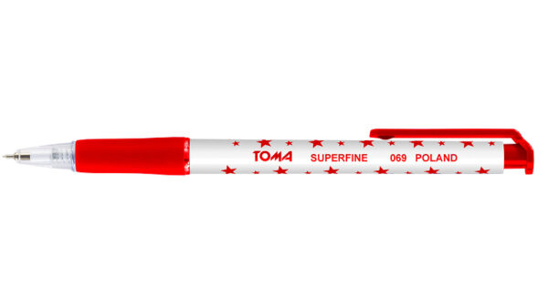 Toma długopis automat w gwiazdki 069 Czerwony