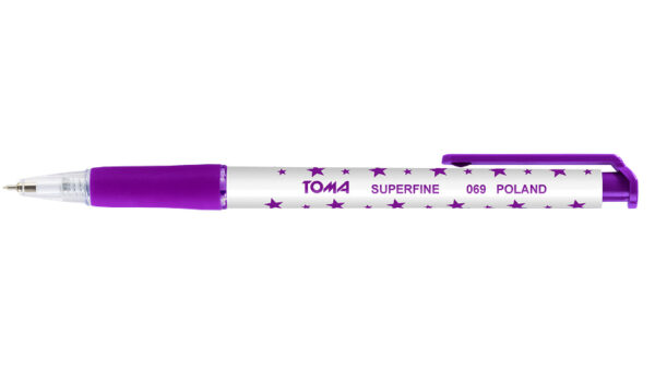 Toma długopis automat w gwiazdki 069 Fioletowy