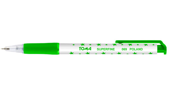 Toma długopis automat w gwiazdki 069 Zielony