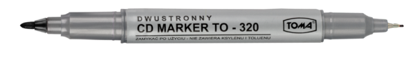 Toma marker CD dwustronny Czarny TO320