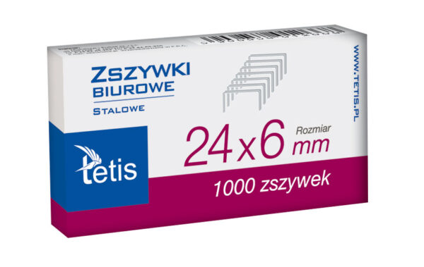 Zszywki 24/6 Tetis GZ101A