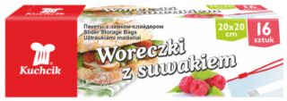 C Kuchcik Woreczki z suwakiem 20x20cm 1,5l 16szt.