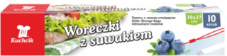 C Kuchcik Woreczki z suwakiem 30x27cm 3l 10szt.