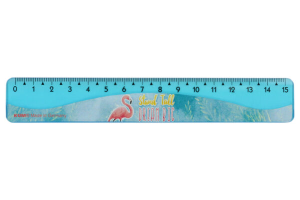 Linijka KUM 15cm Flamingo