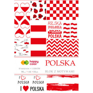 Blok z motywami POLSKA 80g A4 10 moty. Happy Color