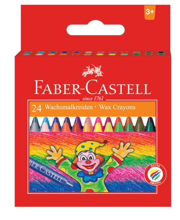 Faber-Castell Kredki woskowe 24kol. op. karton.