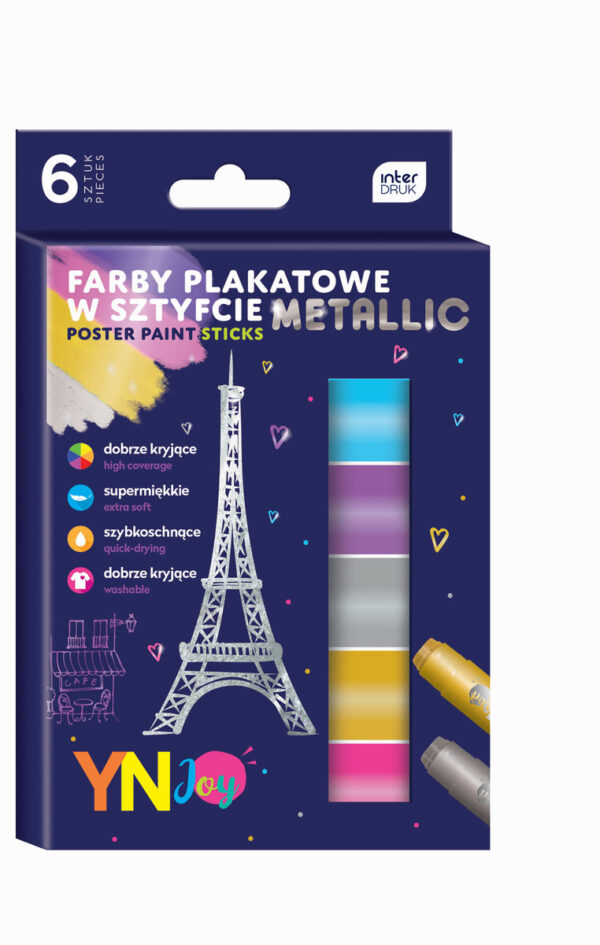 Farby plakatowe Interdruk w sztyfcie Metallic