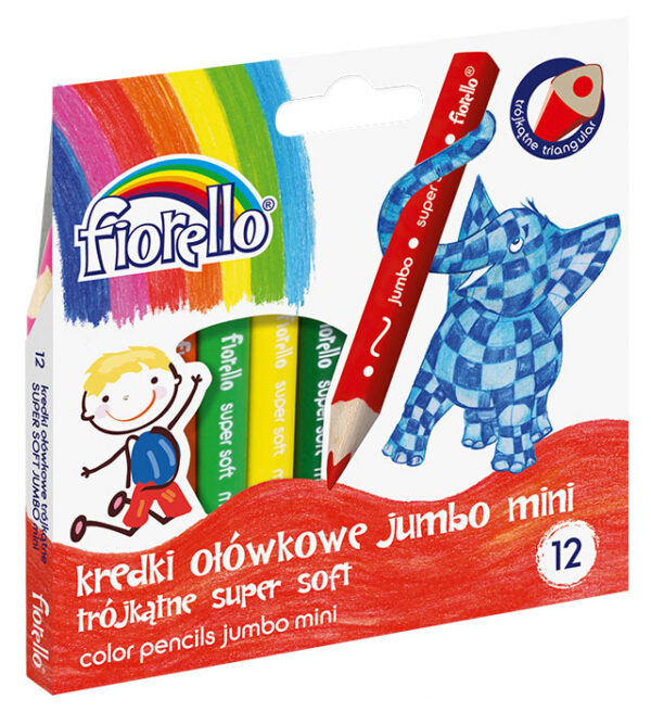 Kredki Fiorello Super Soft 12kol. MINI Jumbo Grand